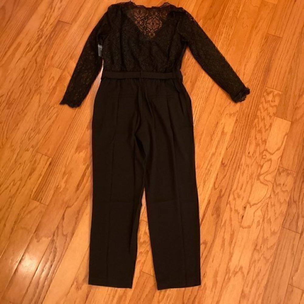 ModCloth All the Feels Lace Twofer Black Jumpsuit Sz S NWT - Picture 4 of 11